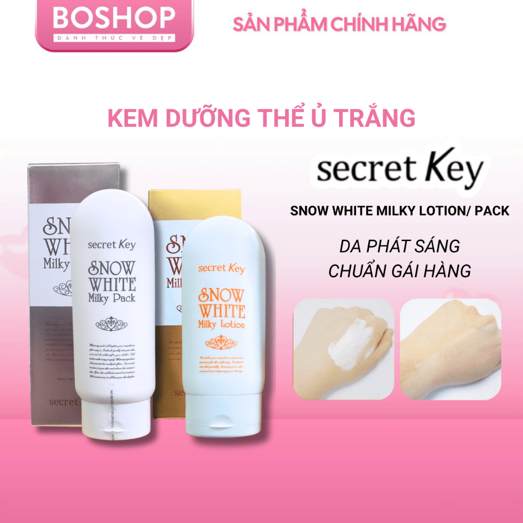 Kem Dưỡng Trắng Da Snow White Milky Lotion Secret Key/Snow White Milky Pack