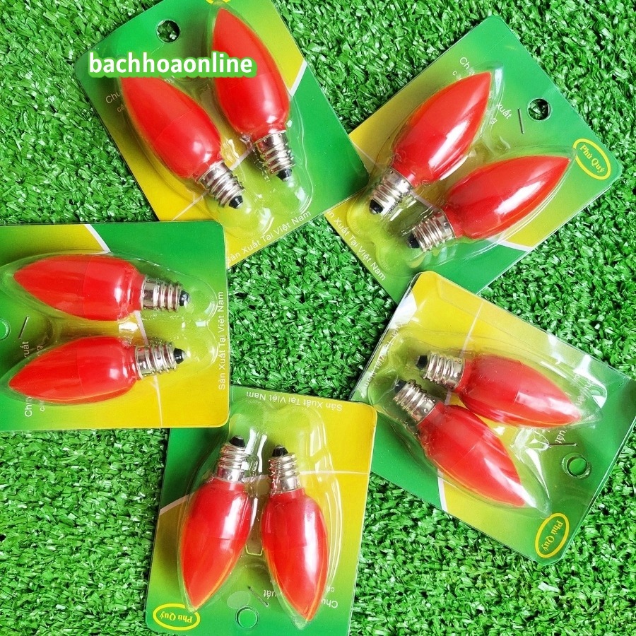 bộ 10 bóng đèn trái ớt led đỏ