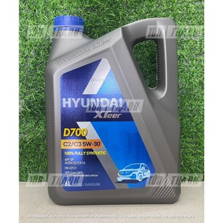 [ CHÍNH HÃNG ] Dầu Động Cơ DIESEL-XĂNG HYUNDAI XTEER D700 SP/ C2-C3 5W-30 (6 Lít) - 100% Tổng Hợp