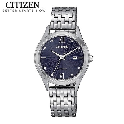 Đồng Hồ Nữ Citizen Eco-Drive Dây Thép Không Gỉ EW2530-87L - Mặt Xanh (30mm)