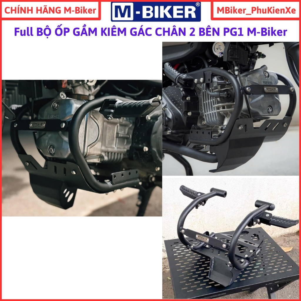 Khung chống đổ pg1 ABS, bảo vệ lốc máy pg1, ốp gầm pg1, chống đổ yamahapg1, chính hãng mbiker