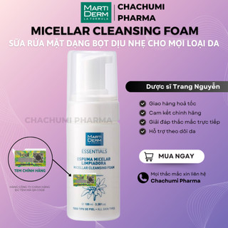  Sữa rửa mặt dạng bọt dịu nhẹ cho mọi loại da Martiderm Essentials Micellar Cleansing Foam 100ml 