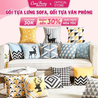  Gối Tựa Lưng Sofa NORDIC Tựa Lưng Văn Phòng Đệm ngồi bệt Văn Phòng  - Size 45cm x 45cm 