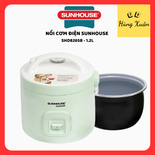 Nồi cơm điện 1.2L SUNHOUSE MAMA SHD8265G / SHD8265B - lòng nồi dày - Bảo hành 24 tháng