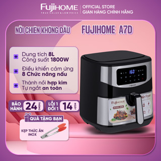 Nồi chiên không dầu 8 Lít nhập khẩu FUJIHOME, nồi chiên ko dầu 8L điện tử chống dính cao cấp, tự ngắt an toàn