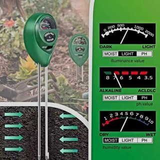 Máy đo ẩm đất cây trồng làm vườn rau xanh 3 trong 1 ( Cảm biến Độ ẩm, Ánh sáng, PH )