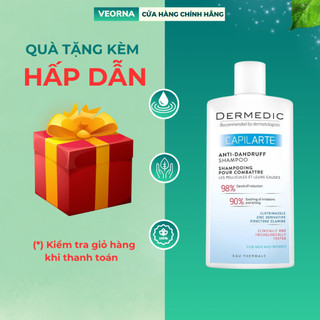  Dầu Gội Hỗ Trợ Sạch Gàu Hỗ Trợ Giảm Ngứa Dermedic Capilarte Anti Dandruff Shampoo Combating Its Cause 