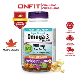  Viên Uống Omega-3 Pharmekal Webber Naturals Triple Strength 900mg EPA DHA  80 & 120Viên  