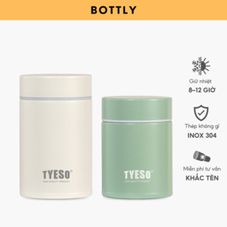 Hộp ủ cháo giữ nhiệt Tyeso 200-260ml, cốc giữ nhiệt đựng canh, soup, inox 304, khắc tên theo yêu cầu