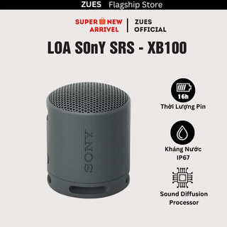 Loa Sony SRS-XB100 (Pin 16h | Công suất 5W | IP67 | Bluetooth 5.3 | Fast Pair | Sound Diffusion Processor)