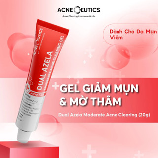  ACNECEUTICS Gel Mụn Dual Azela Moderate Acne Clearing Hỗ Trợ Làm Giảm Và Ngăn Ngừa Mụn Giảm Thâm Đen Thâm đỏ   20g  