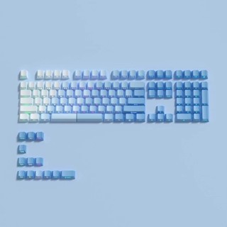  Bộ Keycap Contour Xanh Biển Polar - Xuyên Led - Mạch Xuôi - PBT Double shot - OEM- Phù Hợp Nhiều Layout Bàn Phím Cơ Bản 
