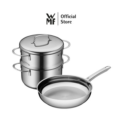 [Combo] Nồi Hấp Mini WMF Sortiment 16cm và Chảo Thép WMF 20cm, Đáy Từ 3 Lớp