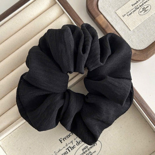 [ 15cm ]Scrunchies Cột Tóc Vải Xô Muslin Màu Trơn Dễ Thương Size Lớn Sang Chảnh Buộc Tóc Vải Hàn Quốc Hot Trend
