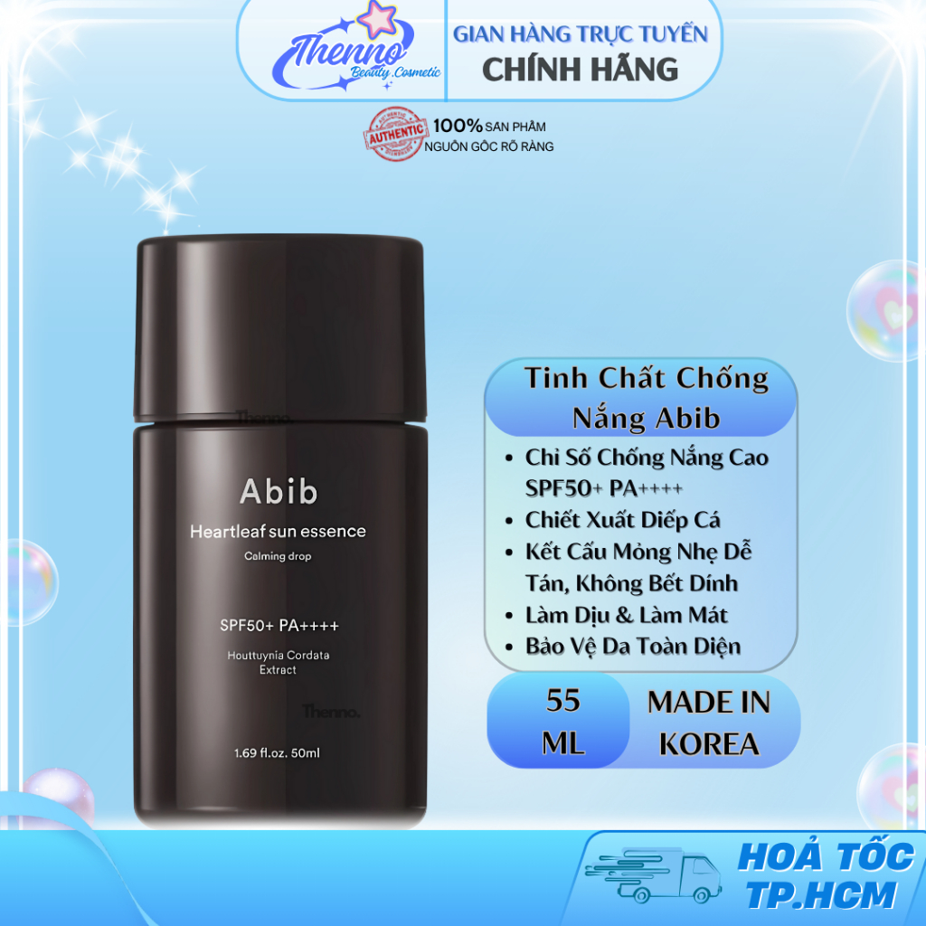 Tinh Chất Chống Nắng Làm Dịu Da Abib Heartleaf Sun Essence Calming Drop 50ml Hàn Quốc
