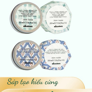Sáp tạo kiểu cứng mờ Davines More Inside Strong Moulding Clay -Sáp khô giữ nếp siêu cứng Strong Dry Wax 75g