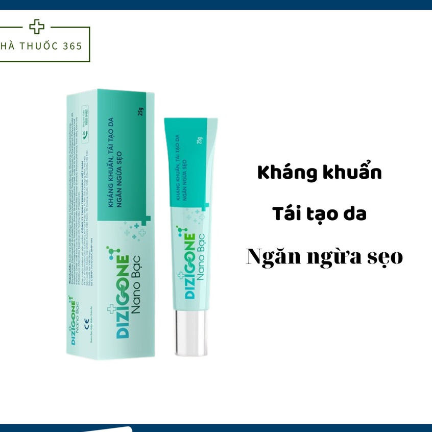Kem Dizigone nano bạc - Kháng khuẩn, lành vết thương, tái tạo da, ngăn ngừa sẹo