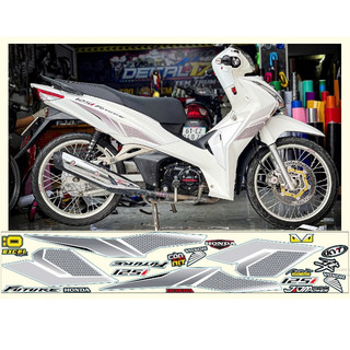 NHÃN DÁN TEM RỜI FUTURE 125 TRẮNG MẪU WAVE 125 TỔ ONG DECAL 3 LỚP