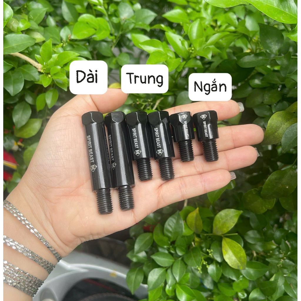 Ốc nối chân Gương ( kinh ) đen . 10ly ra 10 ly chân thuận ( 1 con )