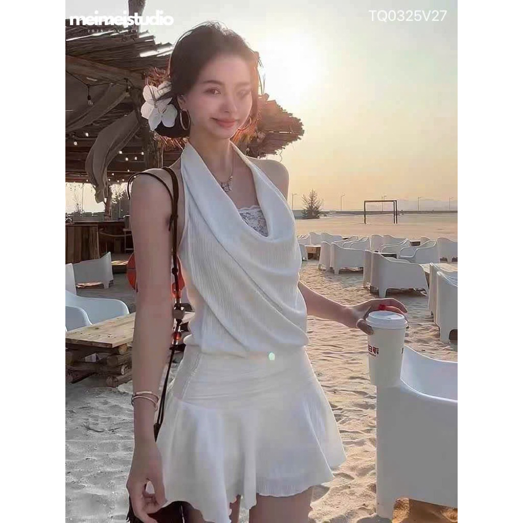 đầm yếm cổ đổ meimei