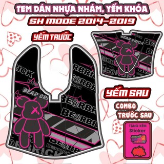 Combo Tem Yếm Nhựa Nhám SH MODE 2014-2019 Dán Trang Trí Chống Trầy Nhãn Dán Sticker