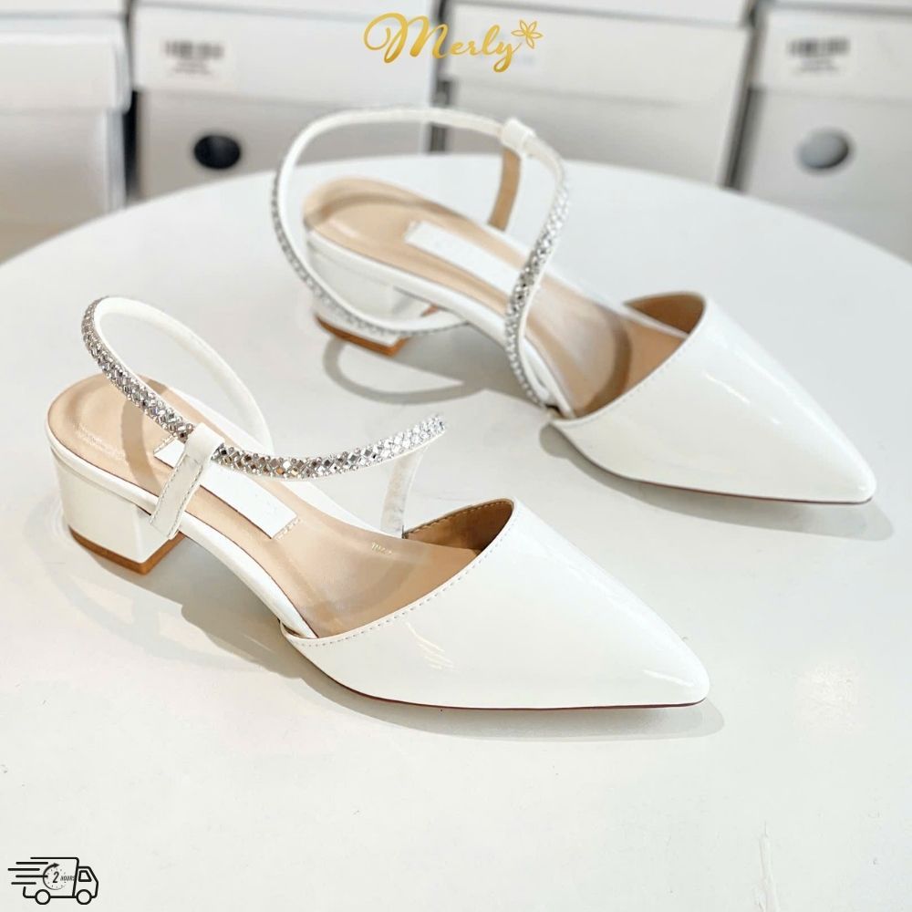 Giày big size  Giày Cao Gót Nữ Merly 1047 giày size 40 41 42 43
