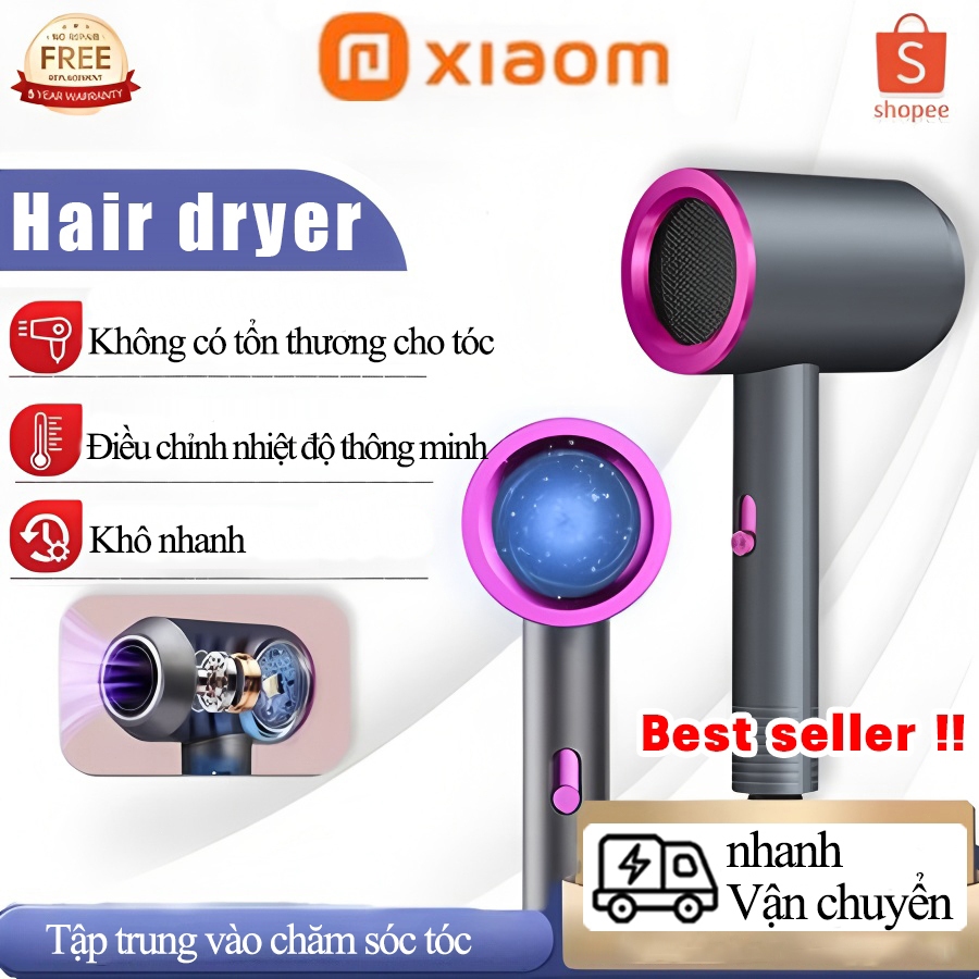 máy sấy tóc✨✨Nhanh chóng thổi khô，Cải thiện chất lượng tóc，Chăm sóc tóc nhiệt độ liên tục