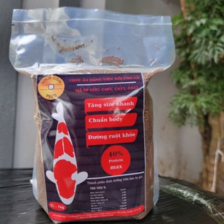 Cám cá koi, cá chép phi tần, cá vàng Gold coin feedmill CA01 40% đạm, tăng size nhanh, đẹp body