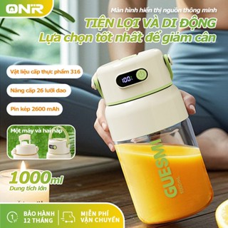 ONR-Máy Xay Sinh Tố Cầm Tay, Dung Tích 600/1000ml, Một Cốc Đôi Nắp, Có Thể Xay Đá Bào