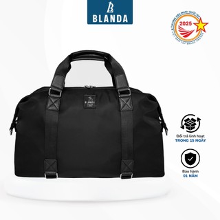 Túi du lịch vải trượt nước BLANDA 7TRTV01 - phối da bò thật - bền bỉ tiện dụng