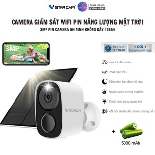 Camera giám sát WIFI/SIM4G năng lượng mặt trời Vstarcam CB54/BG55 -3MP Pin trâu, lắp không dây có hồng ngoại, chống nước