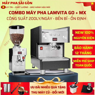( HCM ) Hỏa Tốc - ComBo Máy Pha Cafe, máy pha cà phê LAMVITA GO + MÁY XAY LAMVITA MX new 100&