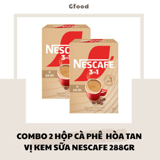 [COMBO 2 HỘP] Nescafe Cà Phê Hoà Tan Vị Kem Sữa 288gr (Hộp 18 Gói)