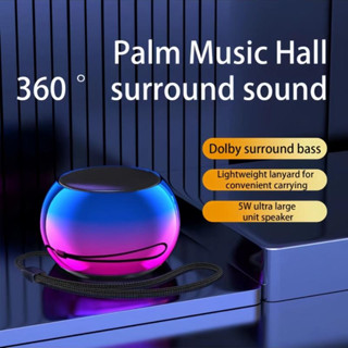 Loa Bluetooth mini, loa siêu trầm, thời lượng pin dài, kích thước nhỏ gọn, có dây treo nhỏ, hỗ trợ kết nối cáp TWS