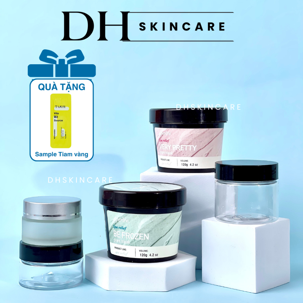 Mặt Nạ Đất Sét Aperire xanh, hồng Spa Relief Pore Mask 120g Dhskincare