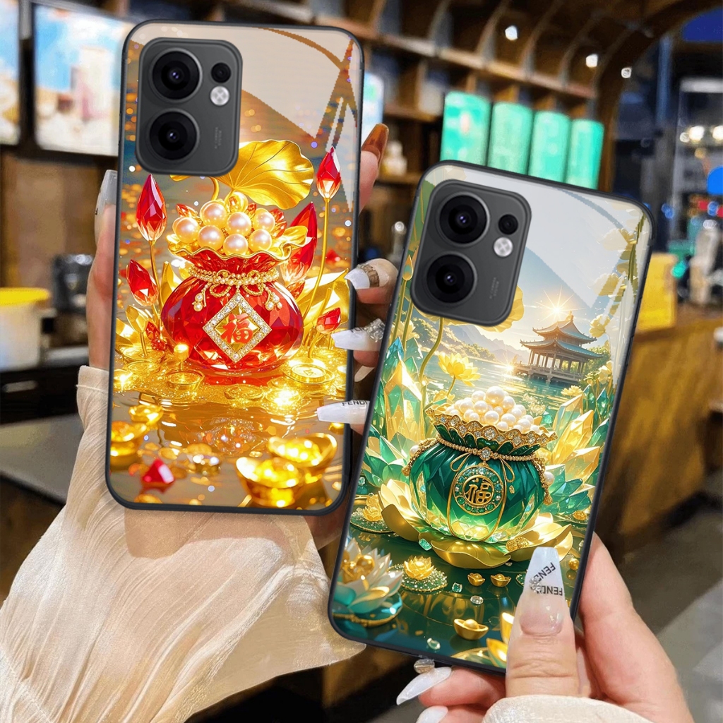 Ốp lưng Oppo Reno 13 5G / 13 Pro 5G / 13F 5G Mặt kính cường lực,tráng gương sang trọng