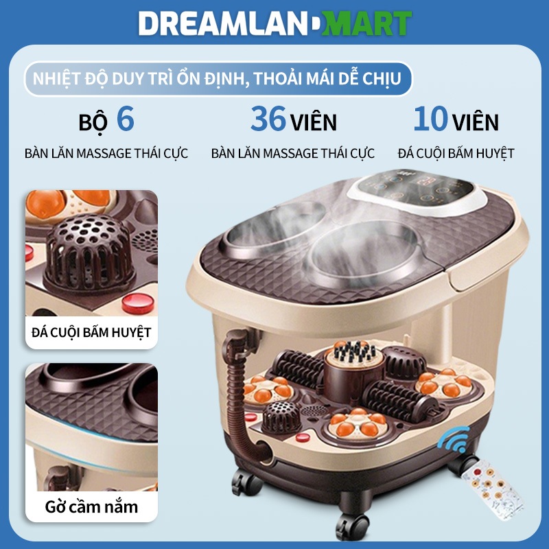 Máy ngâm chân massage hiệu xoa bóp bàn chân tự động thêm cân bằng nhiệt bản mới nhất