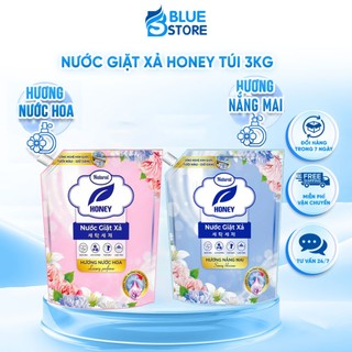 Combo 2 túi nước giặt Honey 3kg, 2kg 4 mùi hương để chọn.An toàn cho mọi làn da, lưu hương 48h