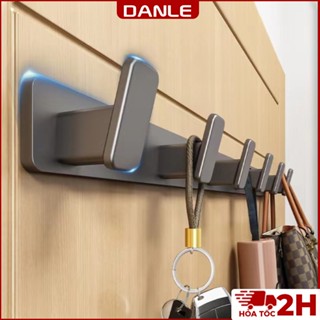 Móc treo quần áo DANLE dán tường, chịu lực, chất liệu nhôm hàng không cao cấp, tặng kèm keo dán và ốc vit( DL - 0194 )