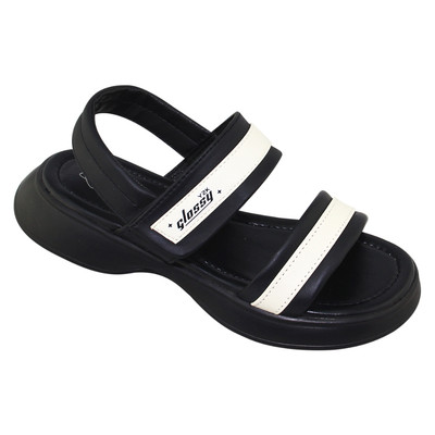 Sandal đế bằng bé gái Bita's SENA.05 (Đen + Kem)