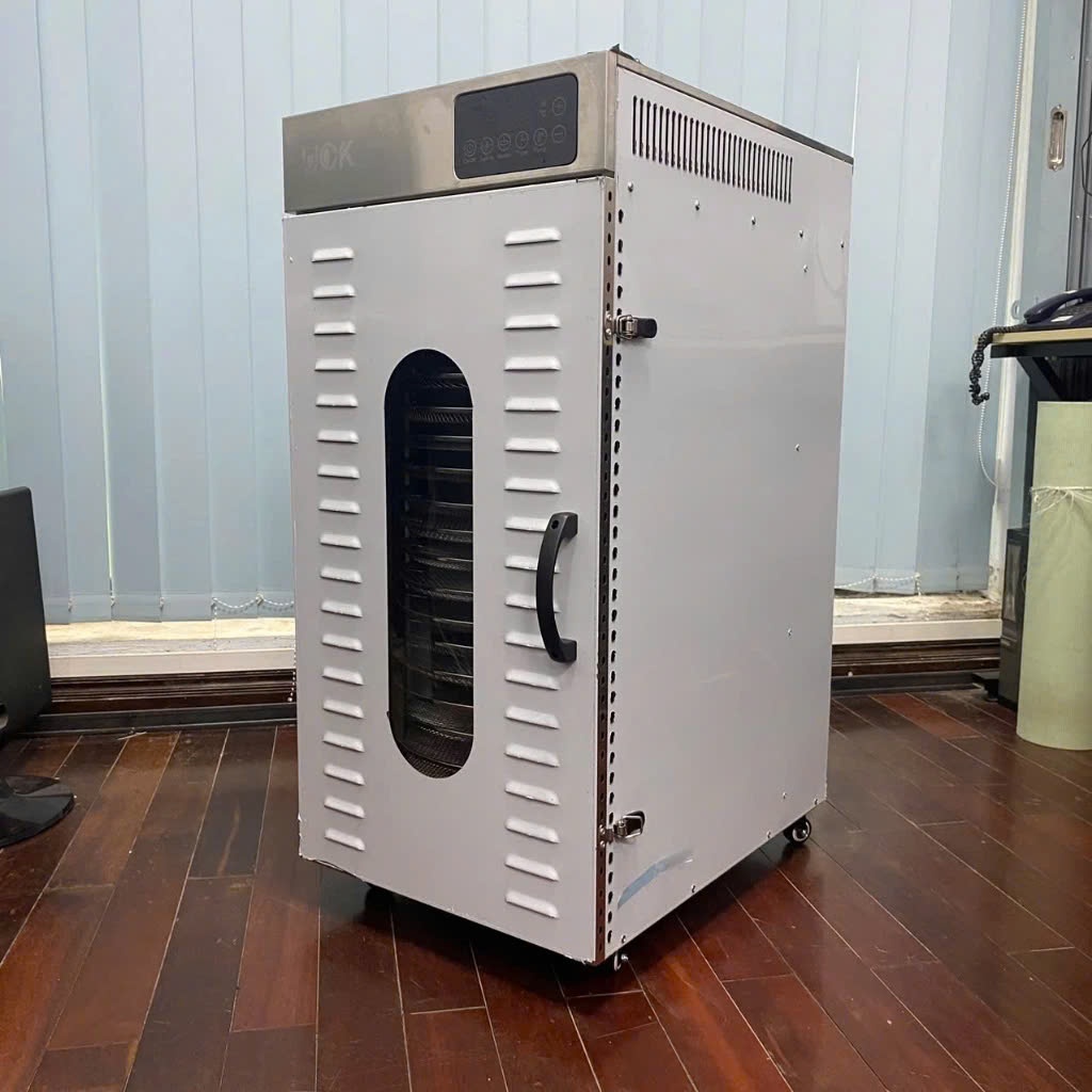 Máy Sấy Trái Cây Công Nghiệp 20 Khay Xoay, Sấy Đều, Công Suất 2000W, Vỏ Inox, Dùng Làm Khô Gà, Bò, Cá, Mứt