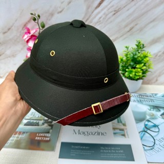 Mũ phíp tàu che nắng mưa siêu bền - mũ cối loại I siêu bền - khuy đồng, quai da