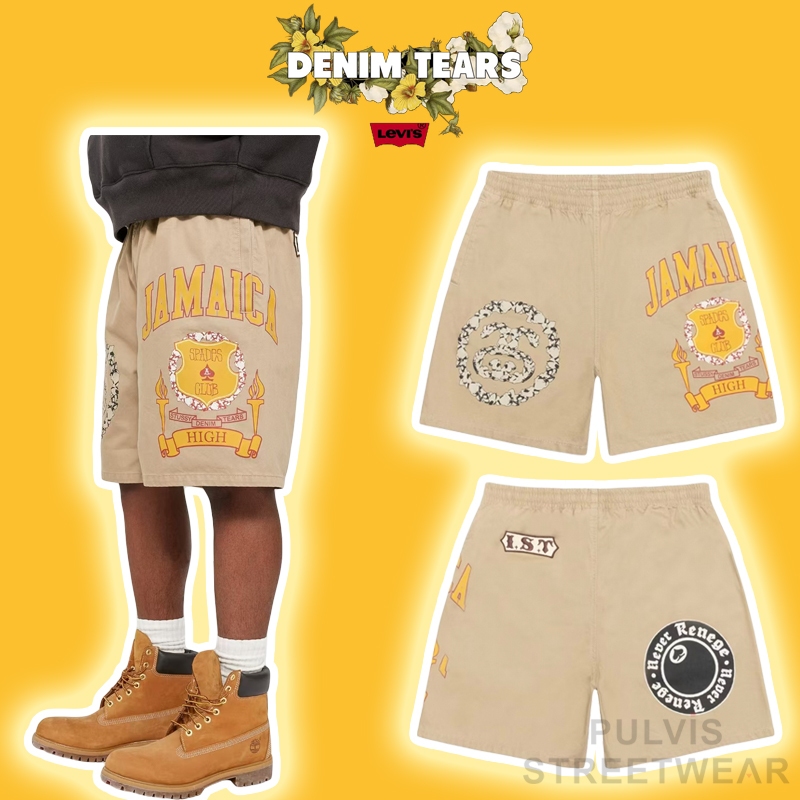 ⚡️[Mirror Quality] - Quần Short Denim Tears x Stuss Jamaica High Khaki Short, Quần đùi nam, quần sho