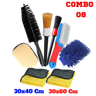 Bộ combo dụng cụ 8 Món Rửa Xe Tại Nhà ,Chăm Sóc Vệ Sinh Chuyên Dụng
