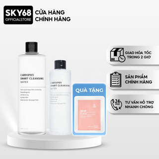   MUA 1 TẶNG 1 MASK  Nước tẩy trang 5in1 ngăn ngừa mụn & tẩy da chết dịu nhẹ Caryophy Smart Cleansing Water 300ml 500ml 