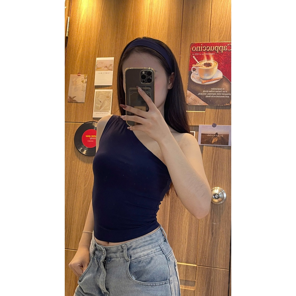 [XẢ KHO]  Áo Lệch Vai Chiết Nhấn Eo Fit Dáng, Chất Vải Mỏng Mát Phù Hợp Mùa Hè Năng Động Giveme.clothing_saigon | BigBuy360 - bigbuy360.vn