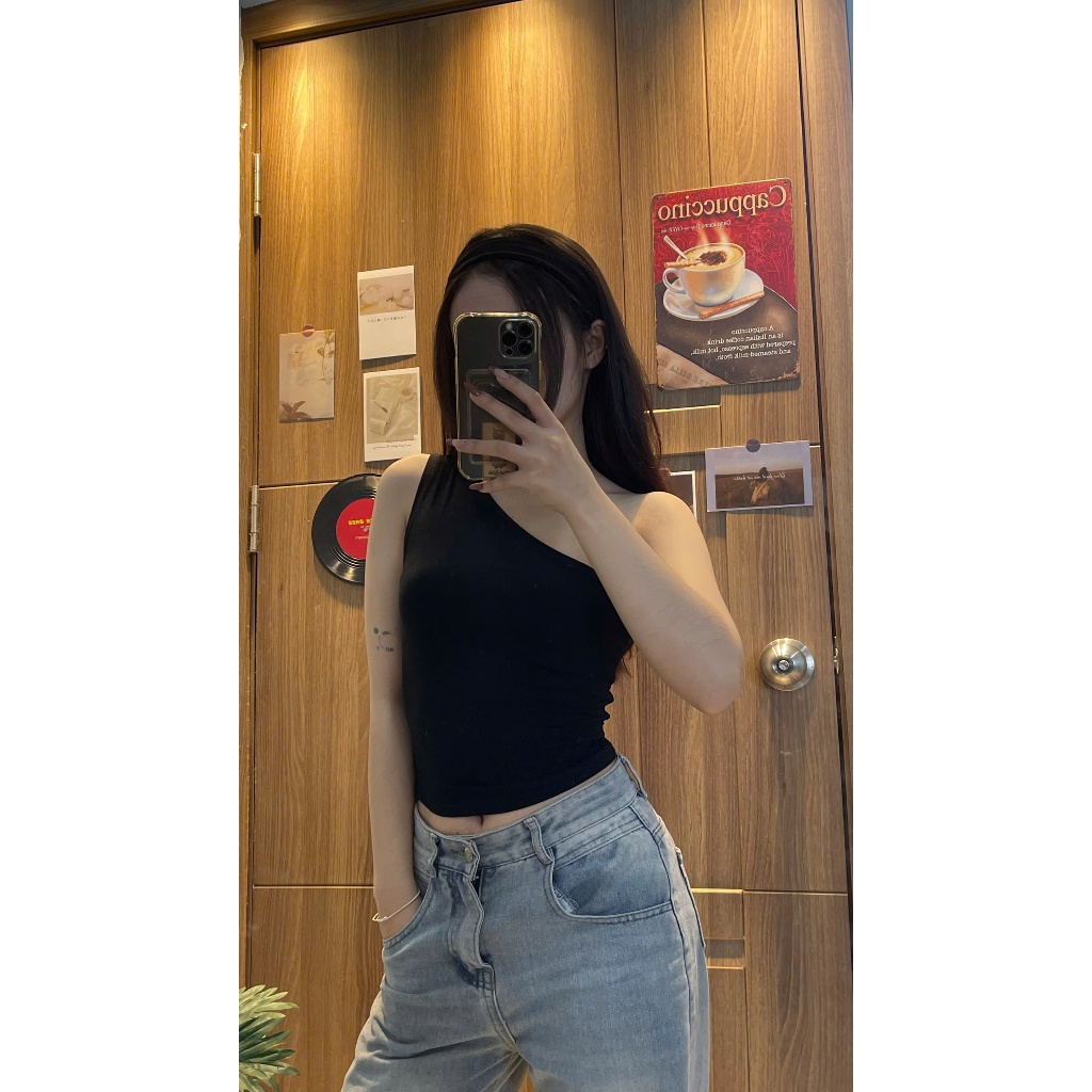 [XẢ KHO]  Áo Lệch Vai Chiết Nhấn Eo Fit Dáng, Chất Vải Mỏng Mát Phù Hợp Mùa Hè Năng Động Giveme.clothing_saigon | BigBuy360 - bigbuy360.vn