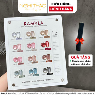 Set sơn gel mắt mèo kim cương RAMYLA 12 màu Nghi Thảo