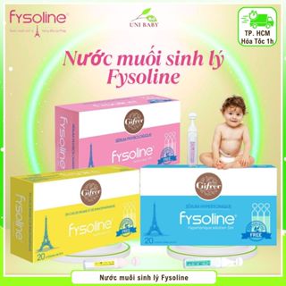 Nước muối sinh lý Pháp Fysoline hồng, vàng, xanh hàng chính hãng có tem chính hãng