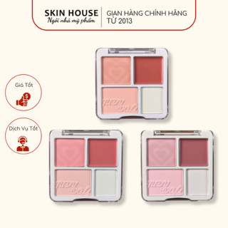 Bảng Phấn Má Hồng Bắt Sáng JUDYDOLL 4 Ô Tông Lì Đa Năng Mềm Mịn Trang Điểm Tự Nhiên Lâu Trôi